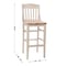 Flash Furniture HERCULES School House Back Antique White Wood Restaurant Barstool XU-DG-W0006B-ANTWHT-GG - alternate 3